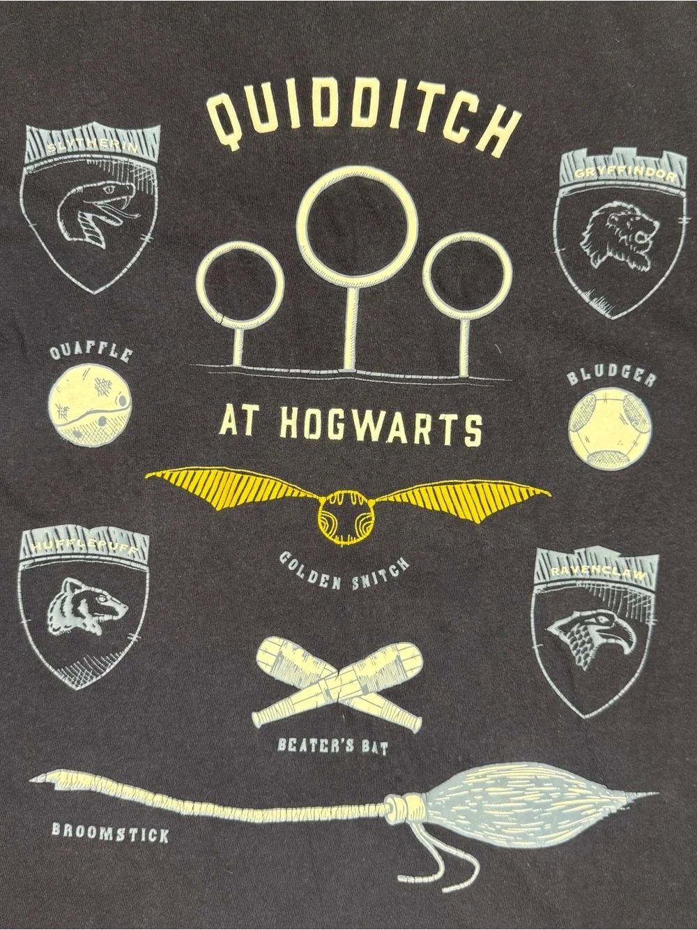 Gap x Harry Potter Quidditch At Hogwarts Graphic Blue Long Sleeve Shirt